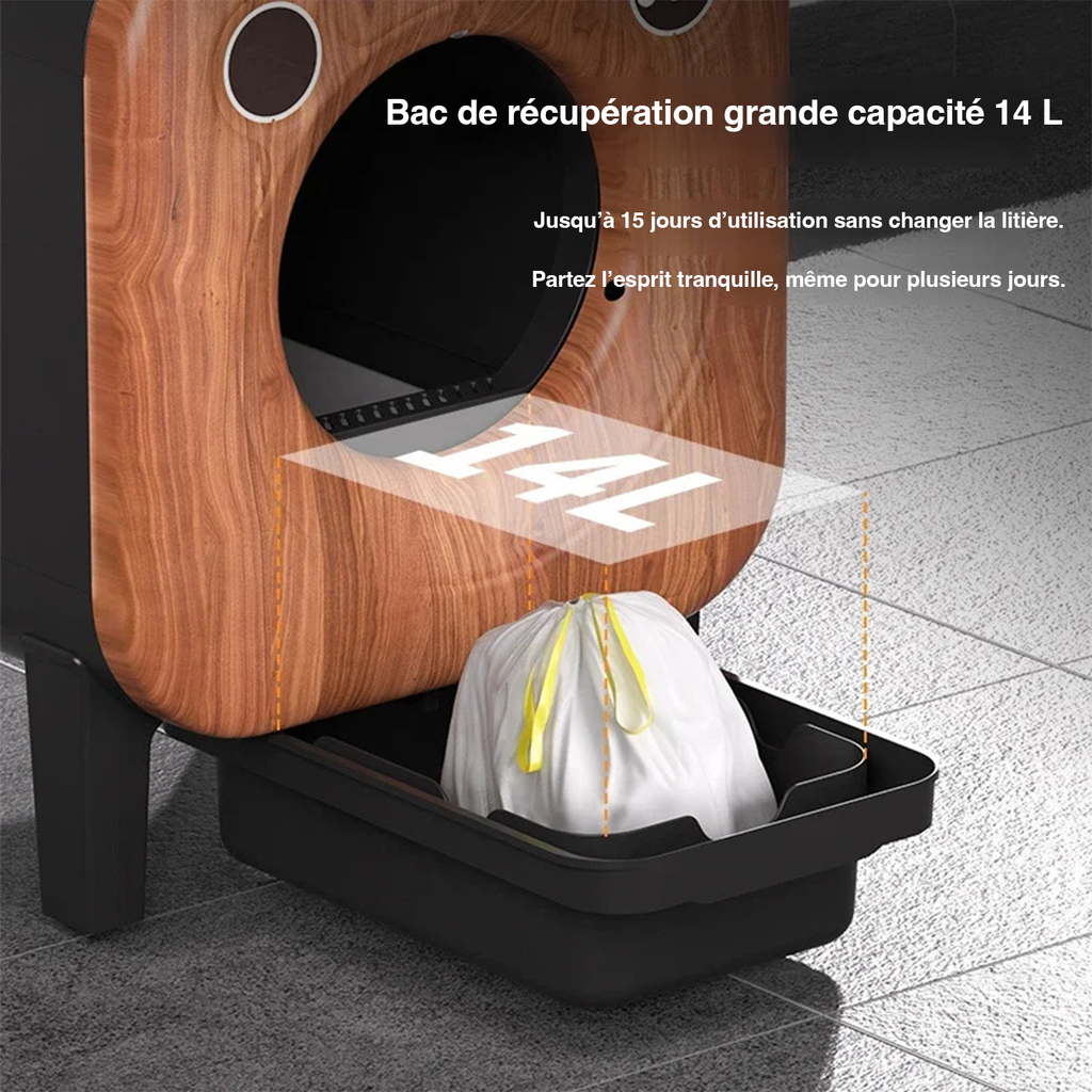 Litière Autonettoyante Signature Bois 75L Connectée | universpet