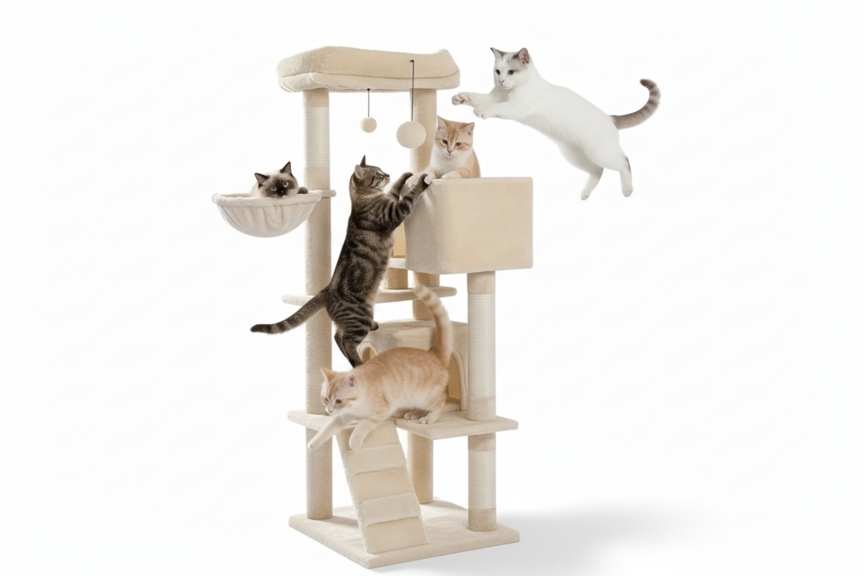 Arbre à Chat avec Plateformes et Espace de Repos – Companix