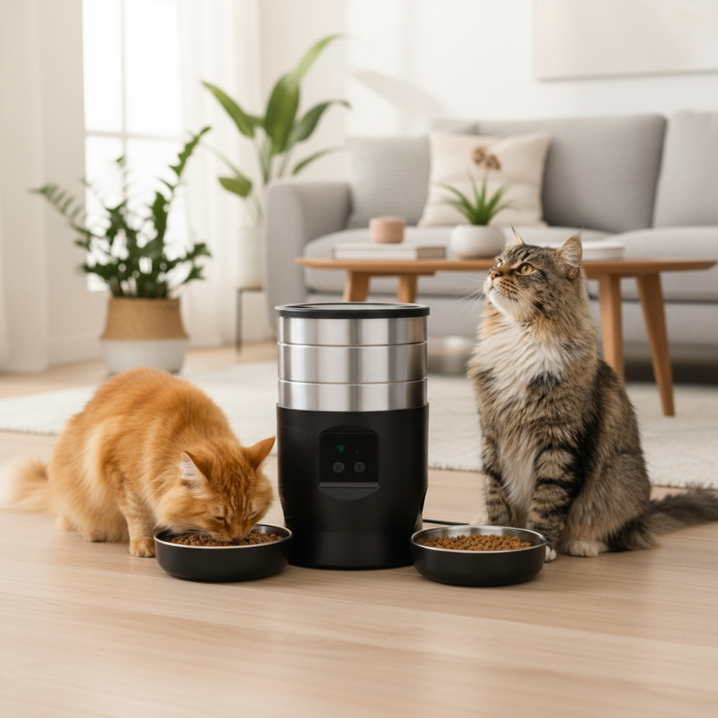 Distributeur Automatique Double Bol Inox 5L | universpet