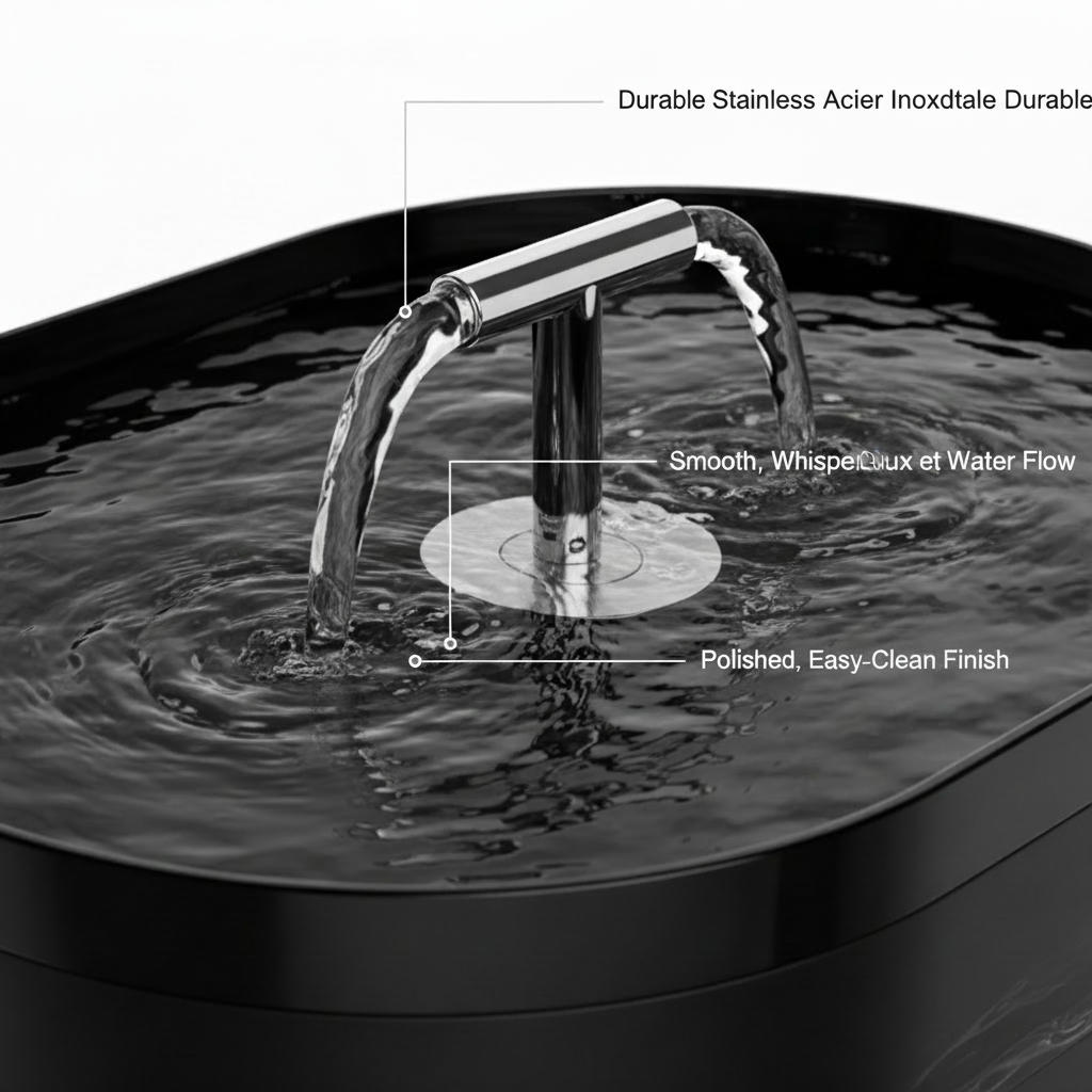 Fontaine à Eau Chat Silencieuse SilentStream Duo™ | Filtre Charbon Actif | universpet