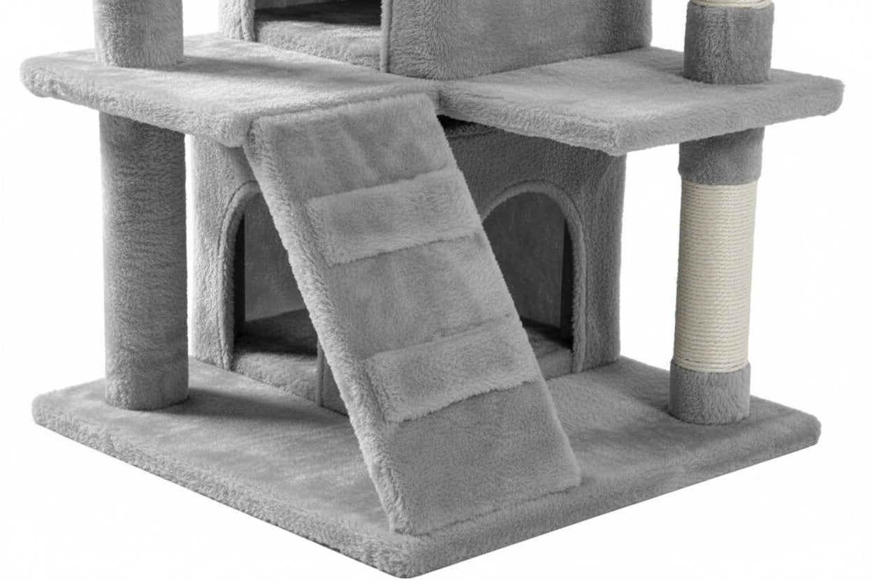 Arbre à Chat Gaïa 143 cm | 5 Niveaux + 2 Condos + Hamac | universpet