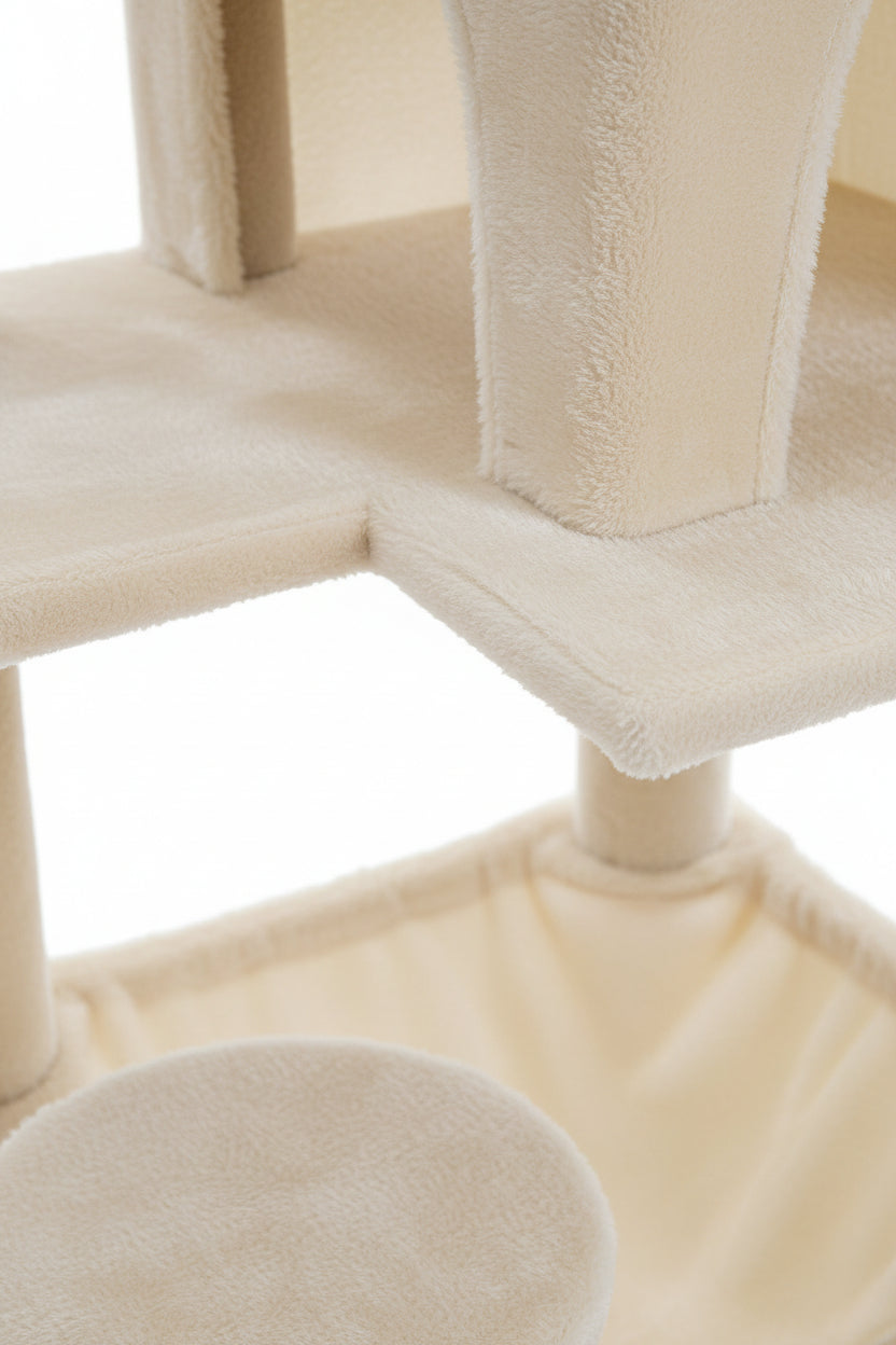 Arbre à Chat Kumo 116 cm | Hamac Suspendu + Niche + Métal | universpet