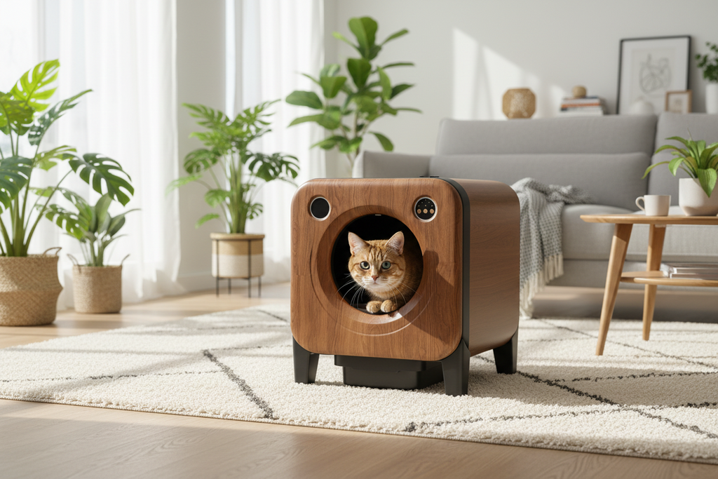 Litière Autonettoyante Signature Bois 75L Connectée | universpet